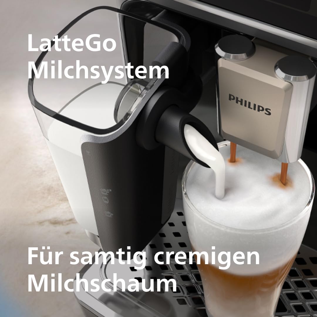 Philips Serie 5500 EP5547/90 Kaffeevollautomat LatteGo Schwarz Verchromt