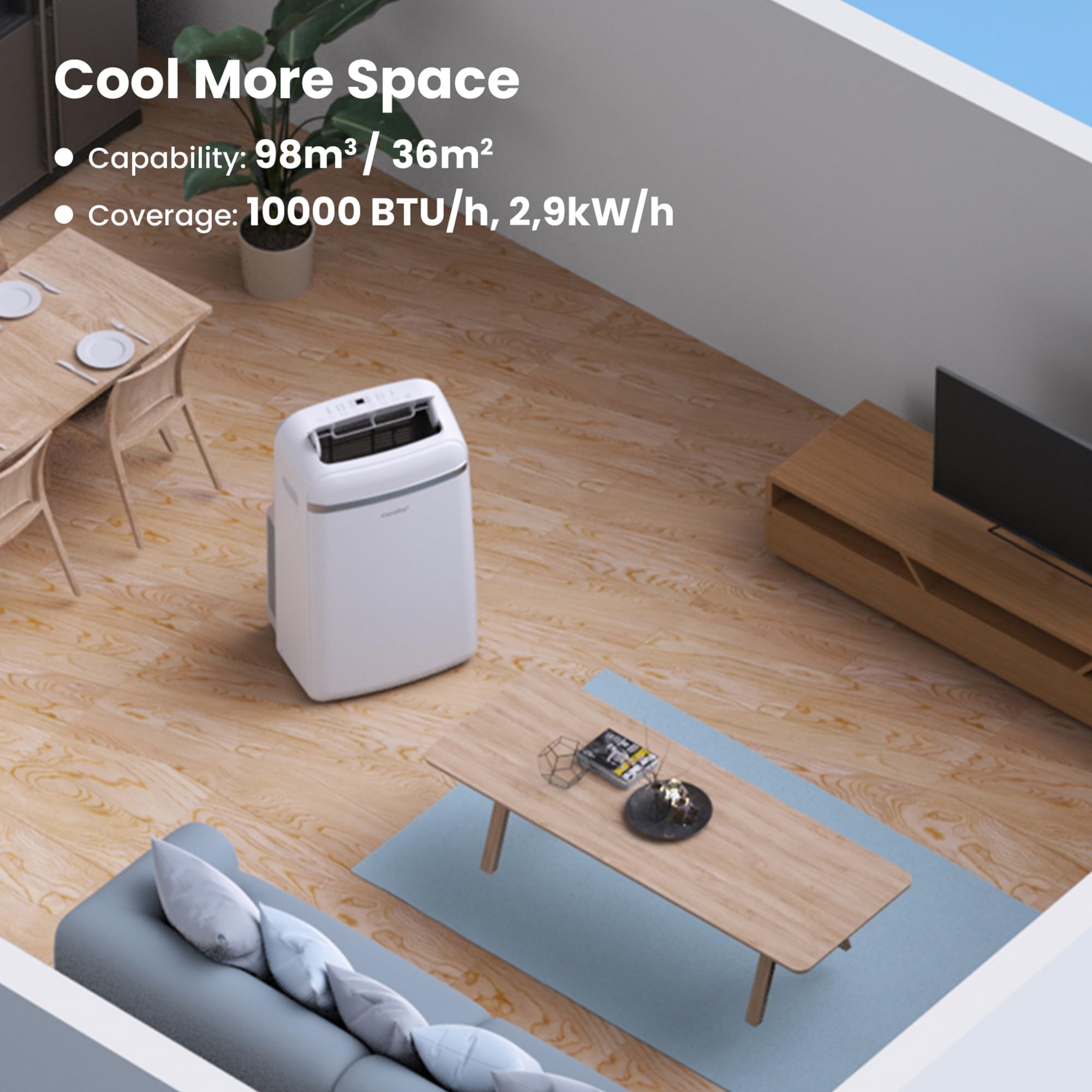 Comfee Mobile Air Conditioner 10000 BTU 2.9 kW 3-in-1 Air Conditioner