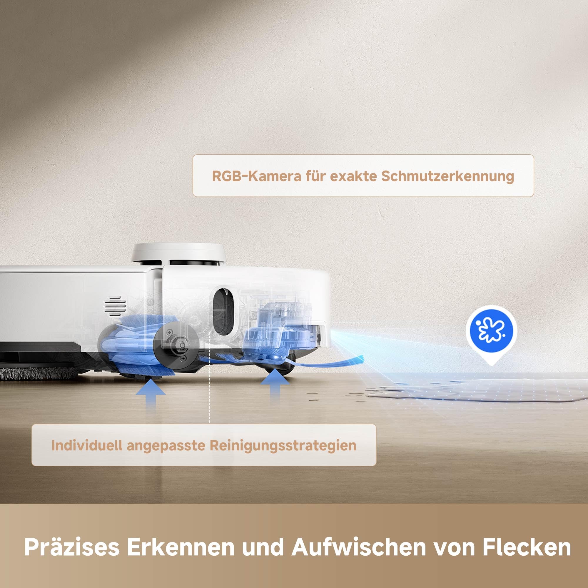 Mova P50 Pro Ultra Saugroboter mit Wischfunktion 19000 Pa Auto-Empty Dock
