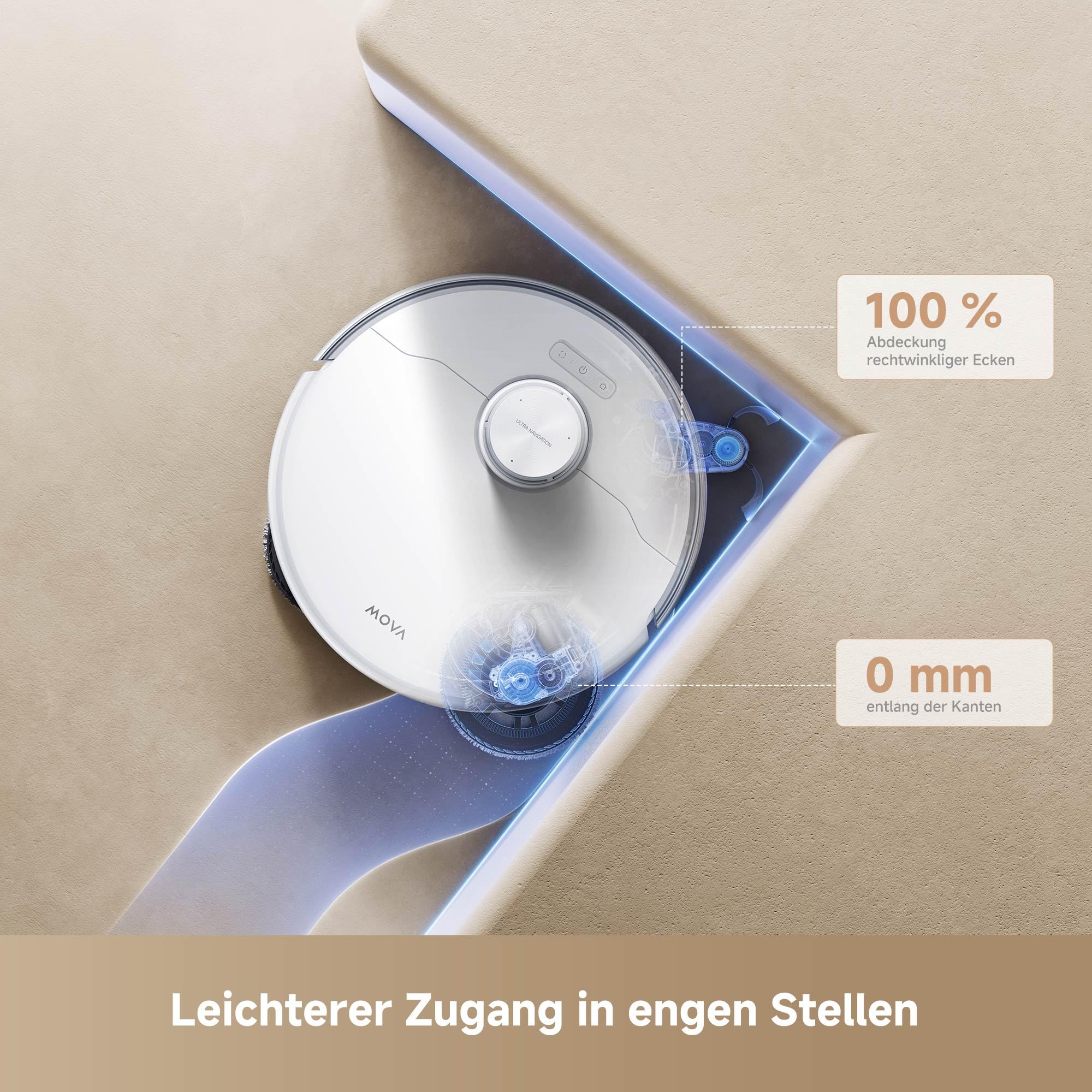Mova P50 Pro Ultra Saugroboter mit Wischfunktion 19000 Pa Auto-Empty Dock