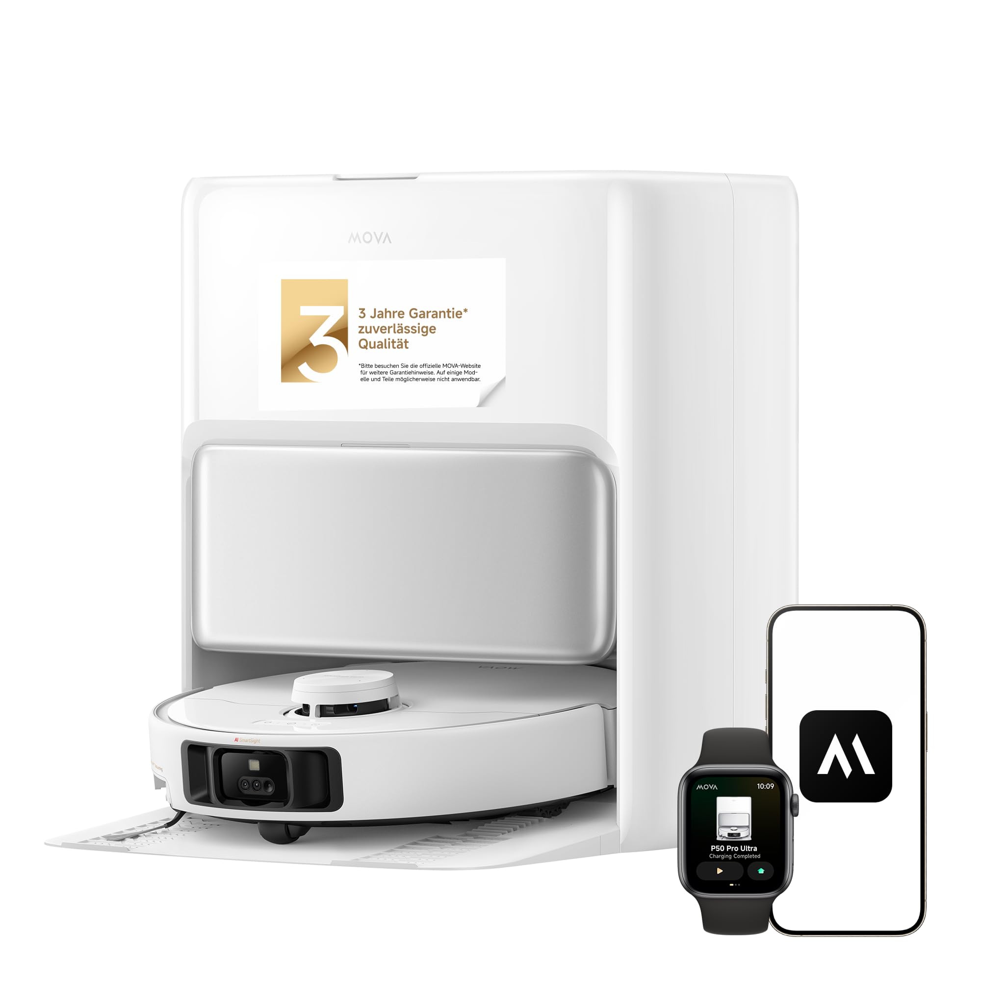 Mova P50 Pro Ultra Saugroboter mit Wischfunktion 19000 Pa Auto-Empty Dock