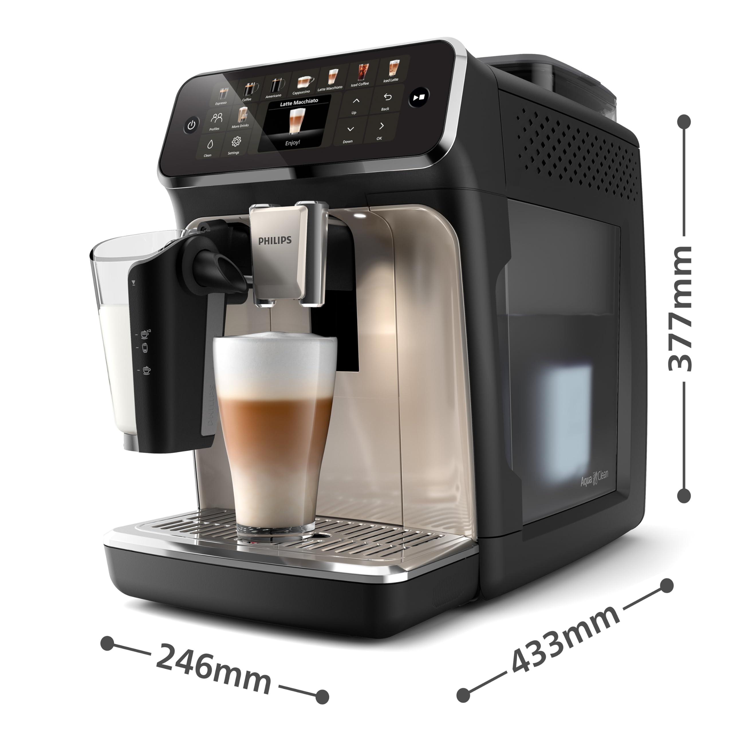 Philips Serie 5500 EP5547/90 Kaffeevollautomat LatteGo Schwarz Verchromt