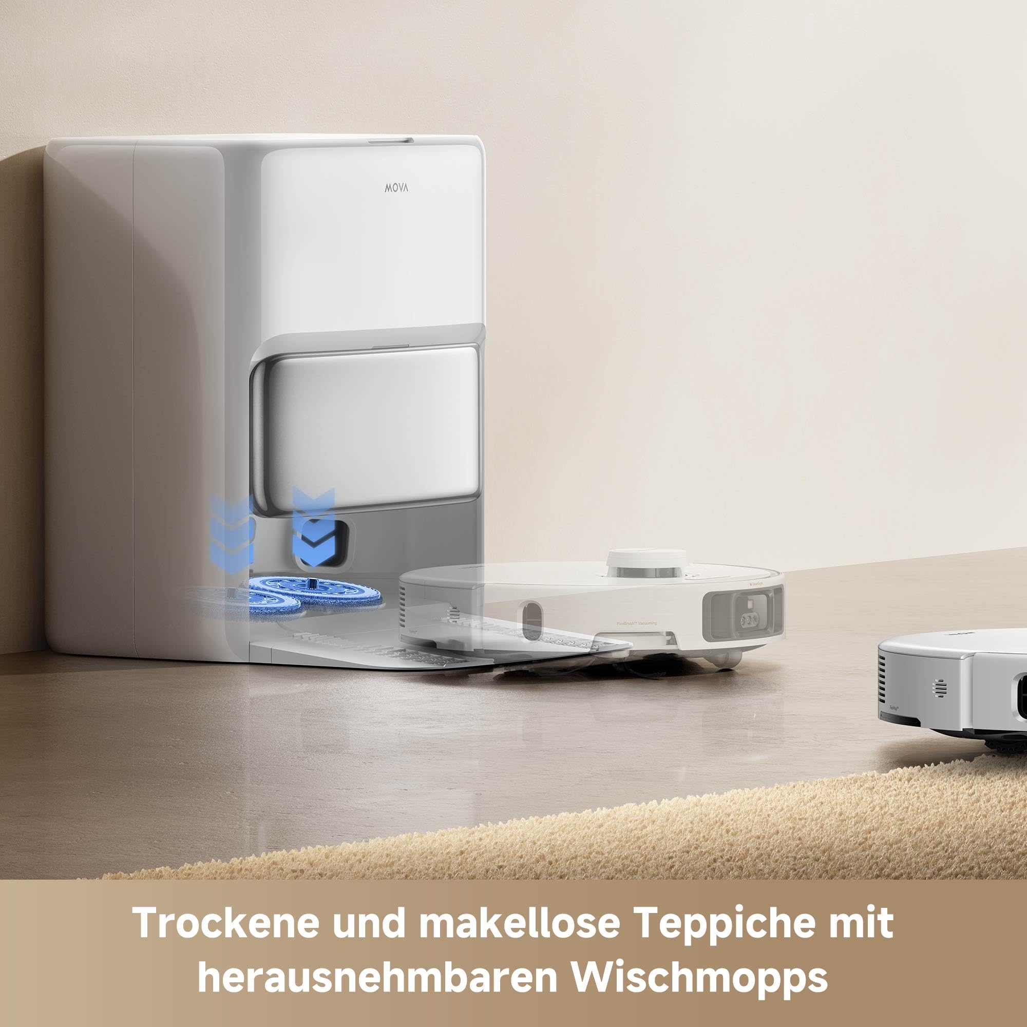 Mova P50 Pro Ultra Saugroboter mit Wischfunktion 19000 Pa Auto-Empty Dock