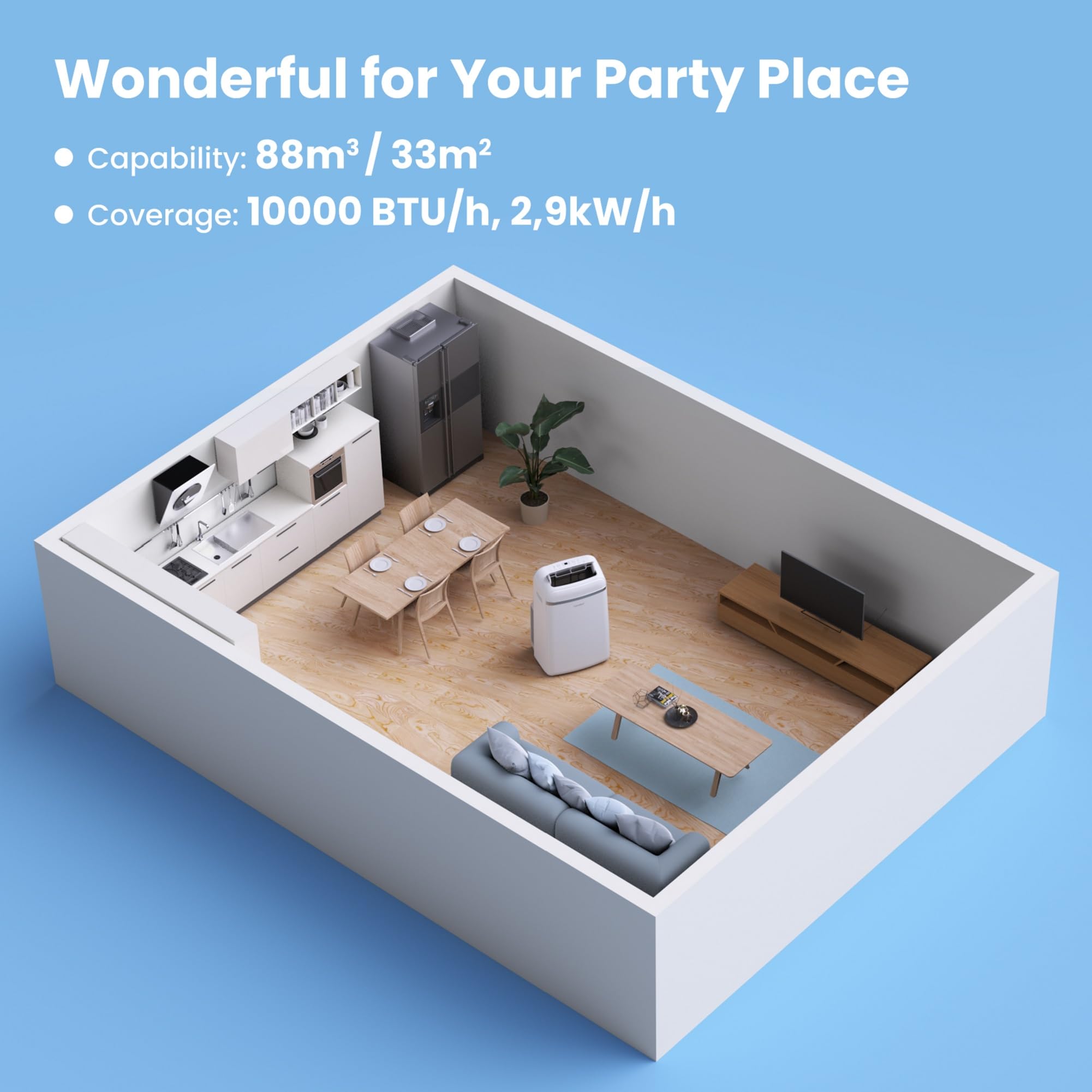 Comfee Mobile Air Conditioner 10000 BTU 2.9 kW 3-in-1 Air Conditioner